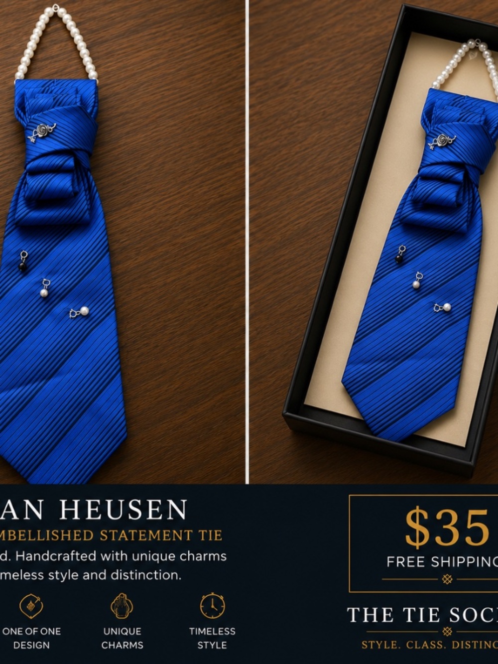 One-of-a-Kind Statement Tie | Van Heusen | Wearable Art | Unisex